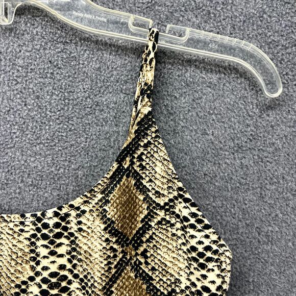 Hera Collection Bodysuit Womens Small Snake Skin Print Sleeveless Snap Celebrity - Picture 4 of 14